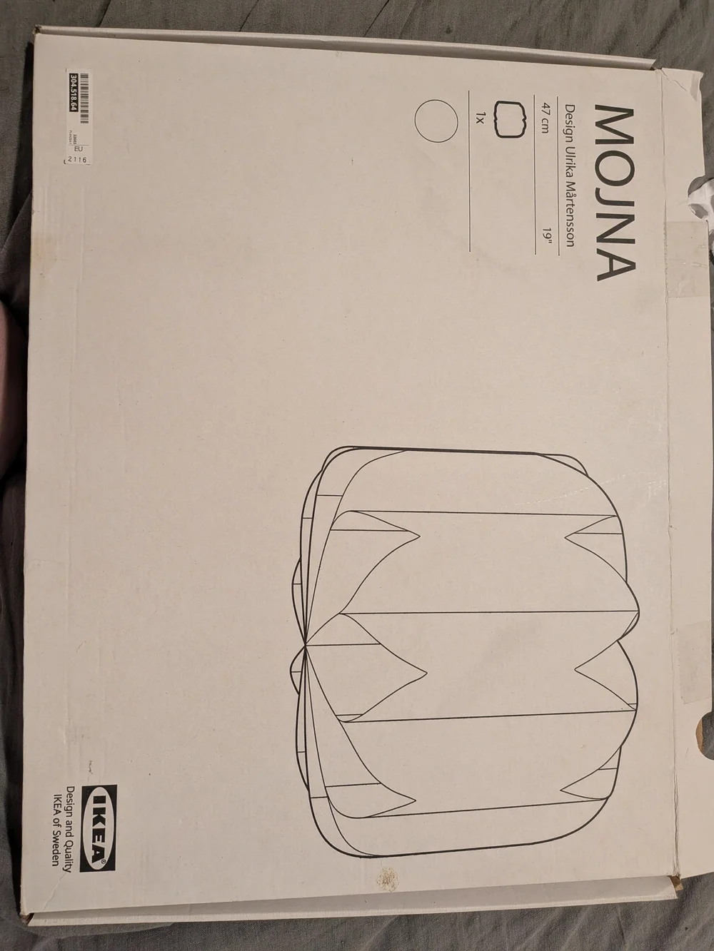 IKEA Mojna Pendant Lantern - Soft White Finish